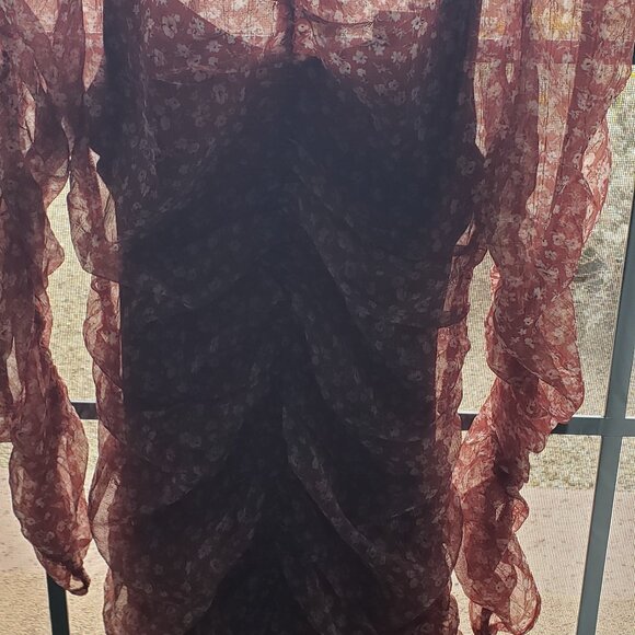 Lush Brand Coral Mini Dress perfect for garden party or day-time wedding - Picture 5 of 5